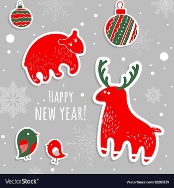 Winter cute vector image