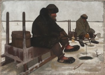 Winter fishing ; icefishing, 1900 | Free Photo - rawpixel