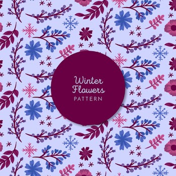 Winter Flowers Pattern