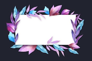 Winter flowers with empty banner Free Vector