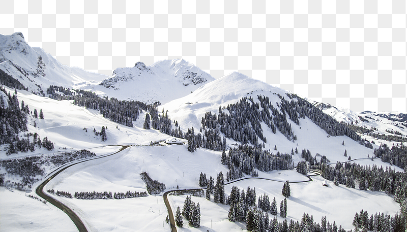 Winter forest png border, mountains | Free PNG - rawpixel