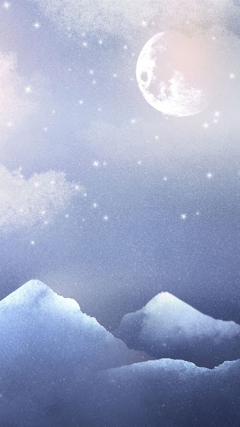 Winter full moon mobile wallpaper, | Free Photo Illustration - rawpixel