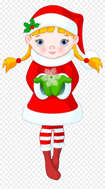 Winter Girl - Christmas Little Girl Cartoon