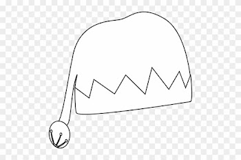 Winter Hat Hat Clipart Black And White - Elf Hats Black And White