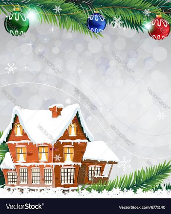 Winter house vector image
