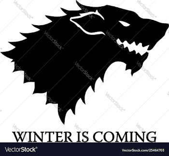 Winter is coming logo Royalty Free Vector Image