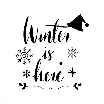Winter is here greeting badge vector | Free stock vector - 495455