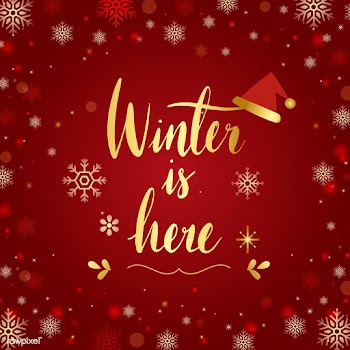 Winter is here typography vector | Free stock vector - 511129