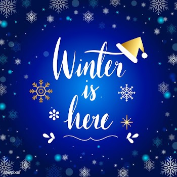 Winter is here typography vector | Free stock vector - 511130