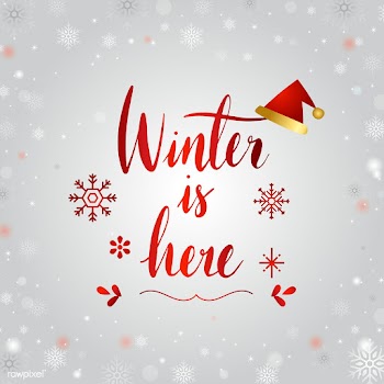 Winter is here typography vector | Free stock vector - 511134