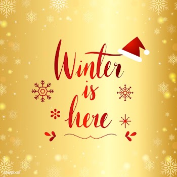 Winter is here typography vector | Free stock vector - 511135