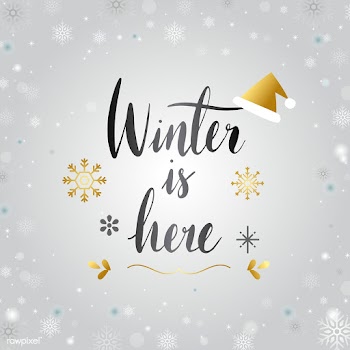 Winter is here typography vector | Free stock vector - 511137