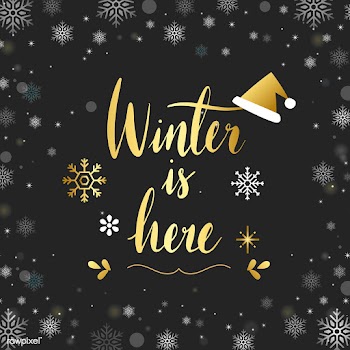 Winter is here typography vector | Free stock vector - 511138