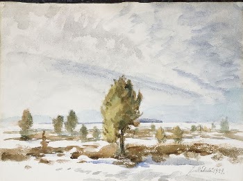 Winter landscape (1929) oil painting | Free Photo - rawpixel