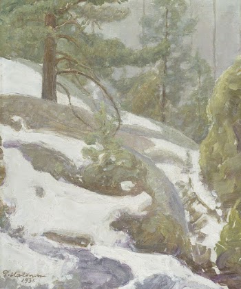 Winter landscape, 1931, by Pekka | Free Photo - rawpixel