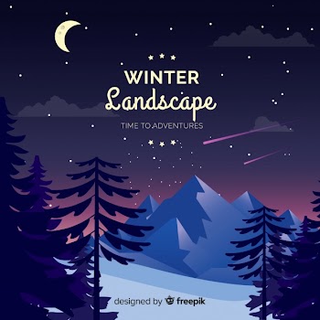 Winter landscape background