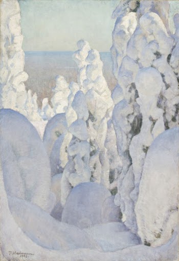 Winter landscape, kinahmi, 1923, by Pekka | Free Photo - rawpixel