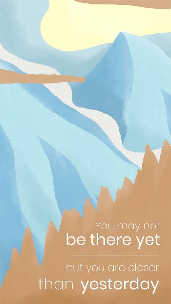 Winter landscape mobile wallpaper template | Free PSD Template - rawpixel