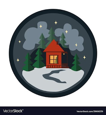 winter landscape night