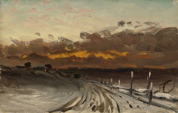 Winter landscape, sunset, 1878 | Free Photo - rawpixel