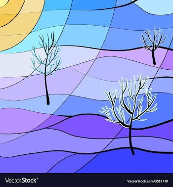 Winter landscape vector image