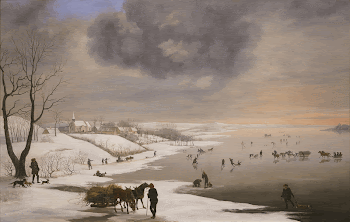 Winter Landscape with Brabrand Church | Free Photo - rawpixel
