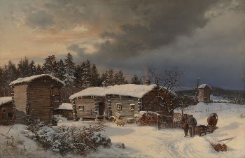 Winter landscape with farmhouse in häme, | Free Photo - rawpixel