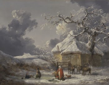 Winter Landscape with Figures | Free Photo - rawpixel