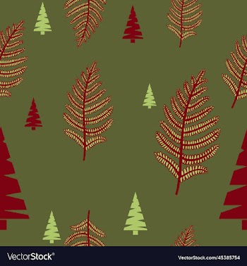 winter leaf seamless pattern