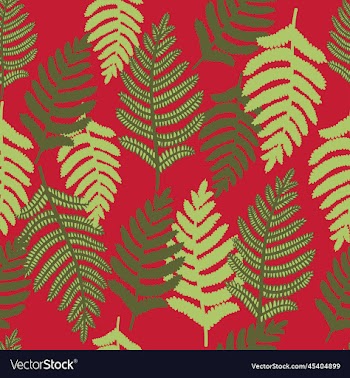 winter leaves seamless pattern