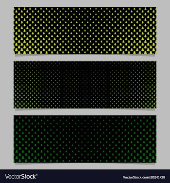 Winter pine tree pattern banner template set vector image