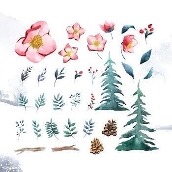 Winter plants and trees | Free stock vector - 489416