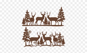Winter Reindeer Scene Svg Scrapbook Cut File Cute Clipart - Free Deer Svg Cut Files