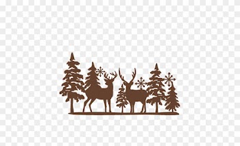 Winter Reindeer Svg Scrapbook Cut File Cute Clipart - Winter Scene Silhouette