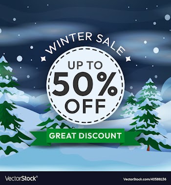 winter sale background design