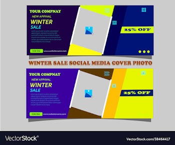 winter sale social media cover photo