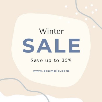 Winter sale template, seasonal social | Free Vector Template - rawpixel