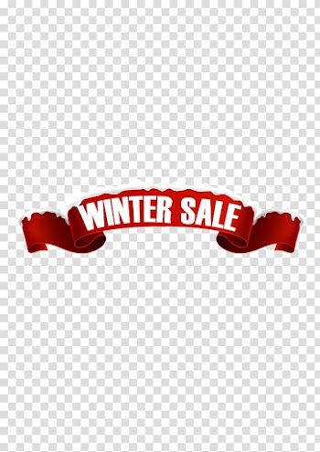 Winter Sales Ribbon transparent background PNG clipart