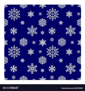 winter seamless pattern of snowflakes white