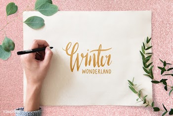 Winter season typography design mockup | Free stock psd mockup - 516346