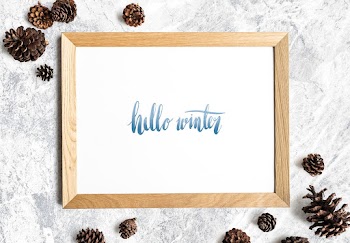 Winter season typography design mockup | Free stock psd mockup - 516412
