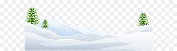 Winter Snow Brand - Snowy Ground with Trees PNG Clipart Image 