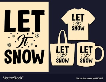 winter snow lettering typography quotes for tshirt