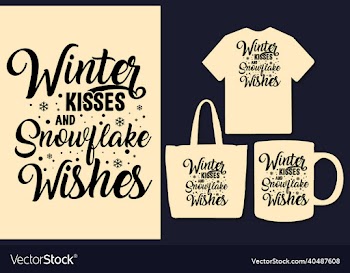 winter snow lettering typography quotes for tshirt