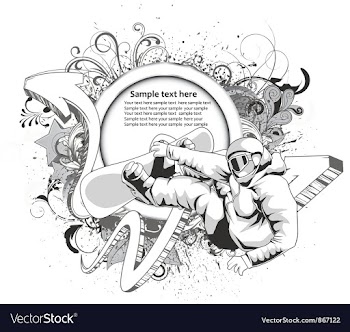 Winter sports emblem vector image