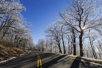 Winter Sunburst on Skyline Drive. | Free Photo - rawpixel