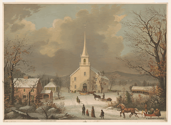 Winter Sunday in olden times | Free Photo - rawpixel
