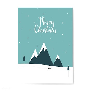 Winter themed postcard design vector | Free stock vector - 518561