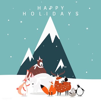 Winter themed postcard design vector | Free stock vector - 518581