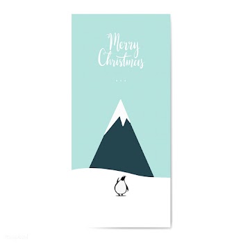 Winter themed postcard design vector | Free stock vector - 518618